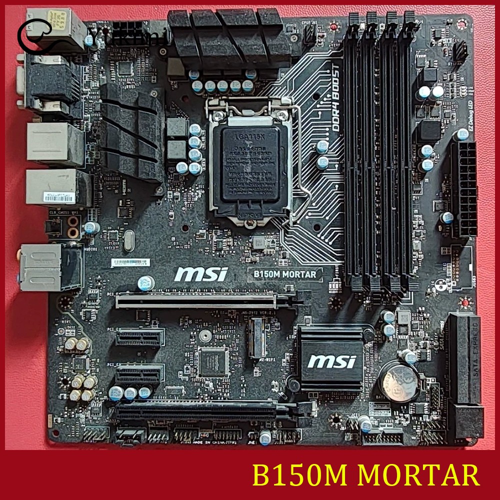 FOR MSI B150M MORTAR DDR4*4 LGA1151 64GB HDMI VGA DVI-D M-ATX Ｍotherboard Test