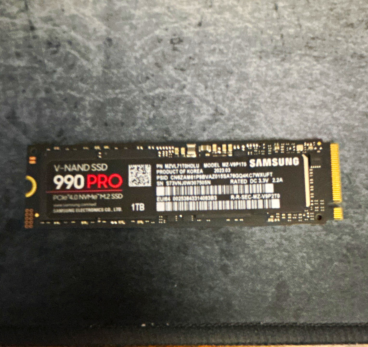 Samsung 990 PRO 1TB M.2 NVMe Internal SSD V-NAND Black MZ-V9P1T0