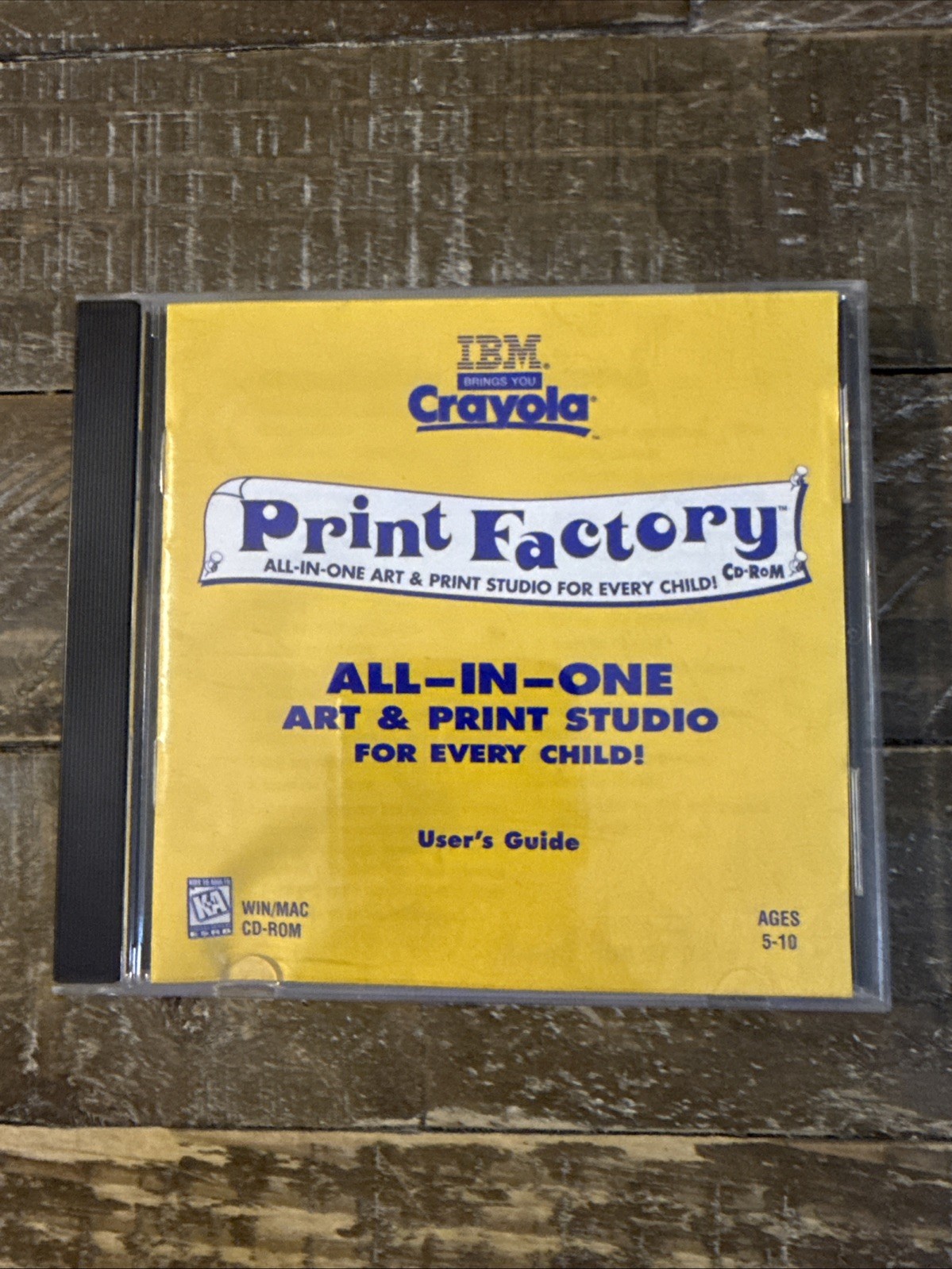 IBM Crayola Print Factory PC Cd Rom