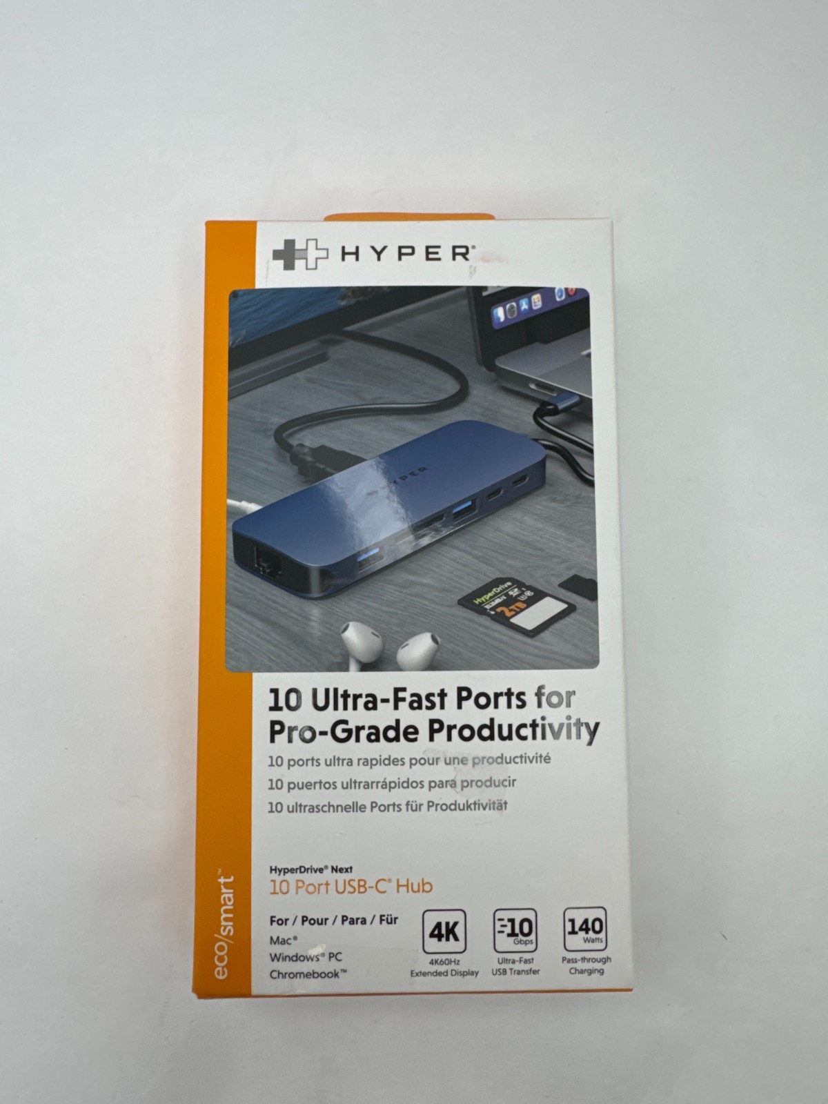 Hyper - HyperDrive Next 10 Port USB-C Hub- MacBook/PC - HD4005GL - Midnight Blue