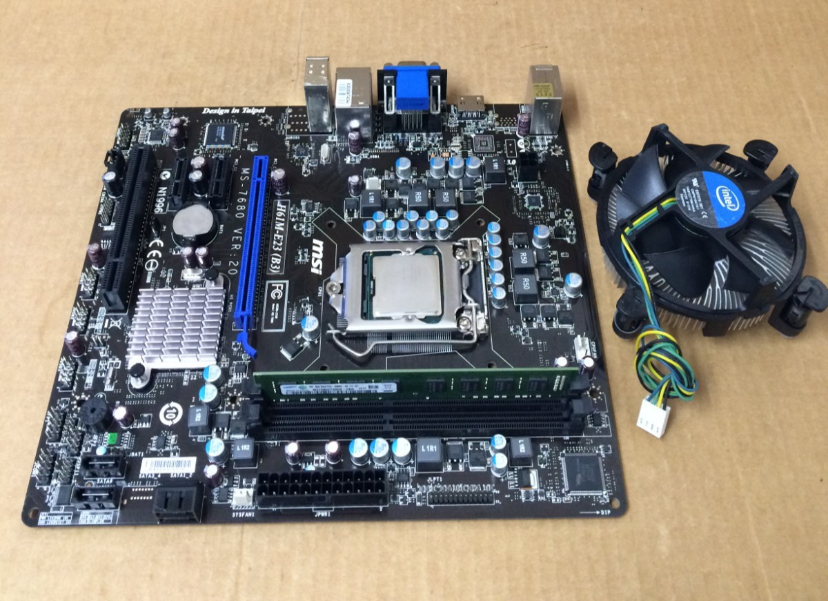 MSI H61M-E23 (B3) MSI-7680 Ver:2.0 LGA 1155 Motherboard W/Intel i5 CPU+4GB RAM