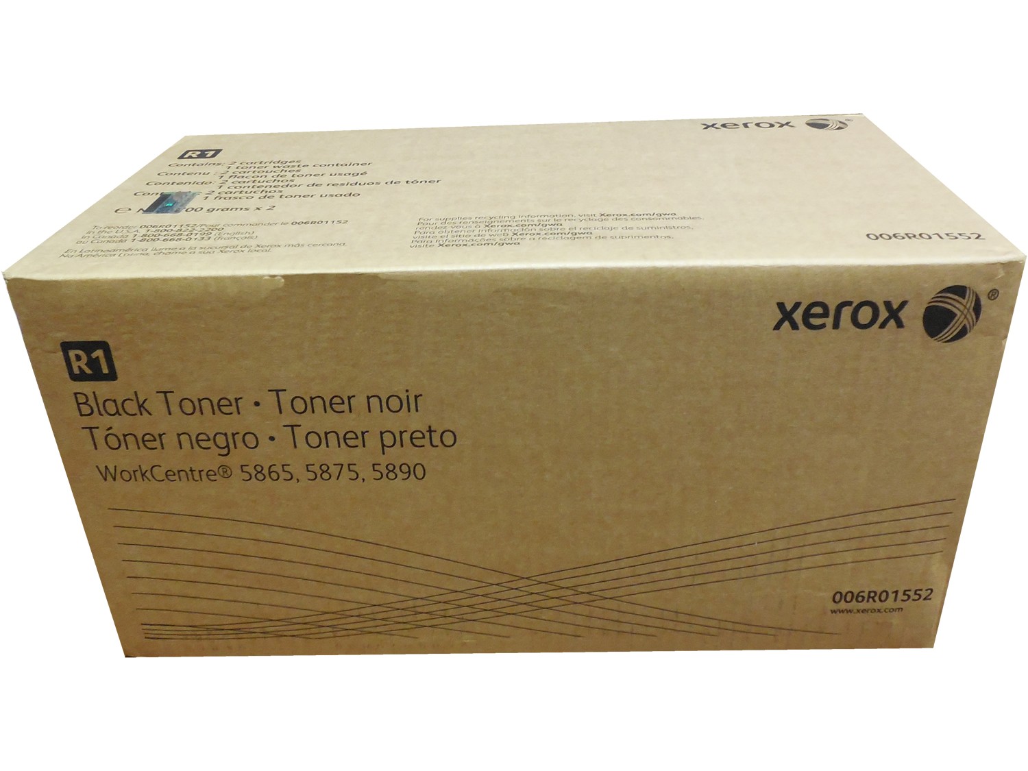 Xerox 006R01552 6R1552 Black Toner 2 Pack Genuine OEM Retail Box Quick Ship