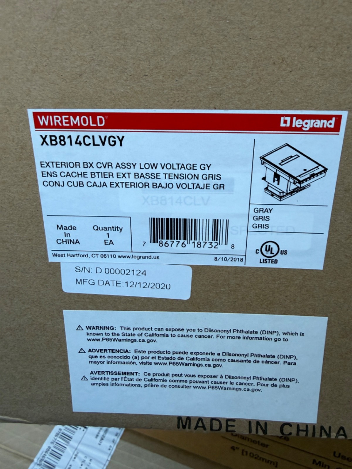 Legrand Wiremold XB814CLVGY Outdoor Weatherproof Ground Box, (1 Pack)