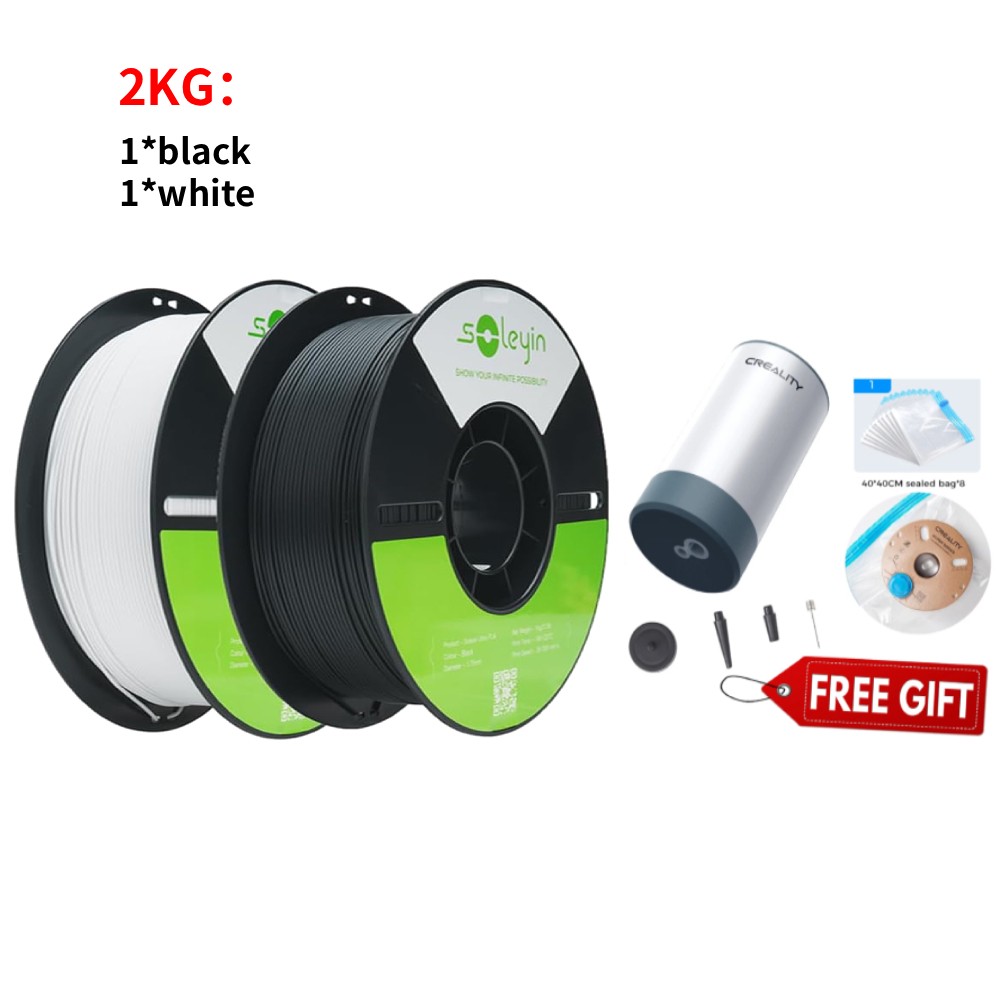 2KG/3KG/6KG/8KG/10KG/12KG Creality Soleyin Ultra PLA 3D Printer Filament Lot