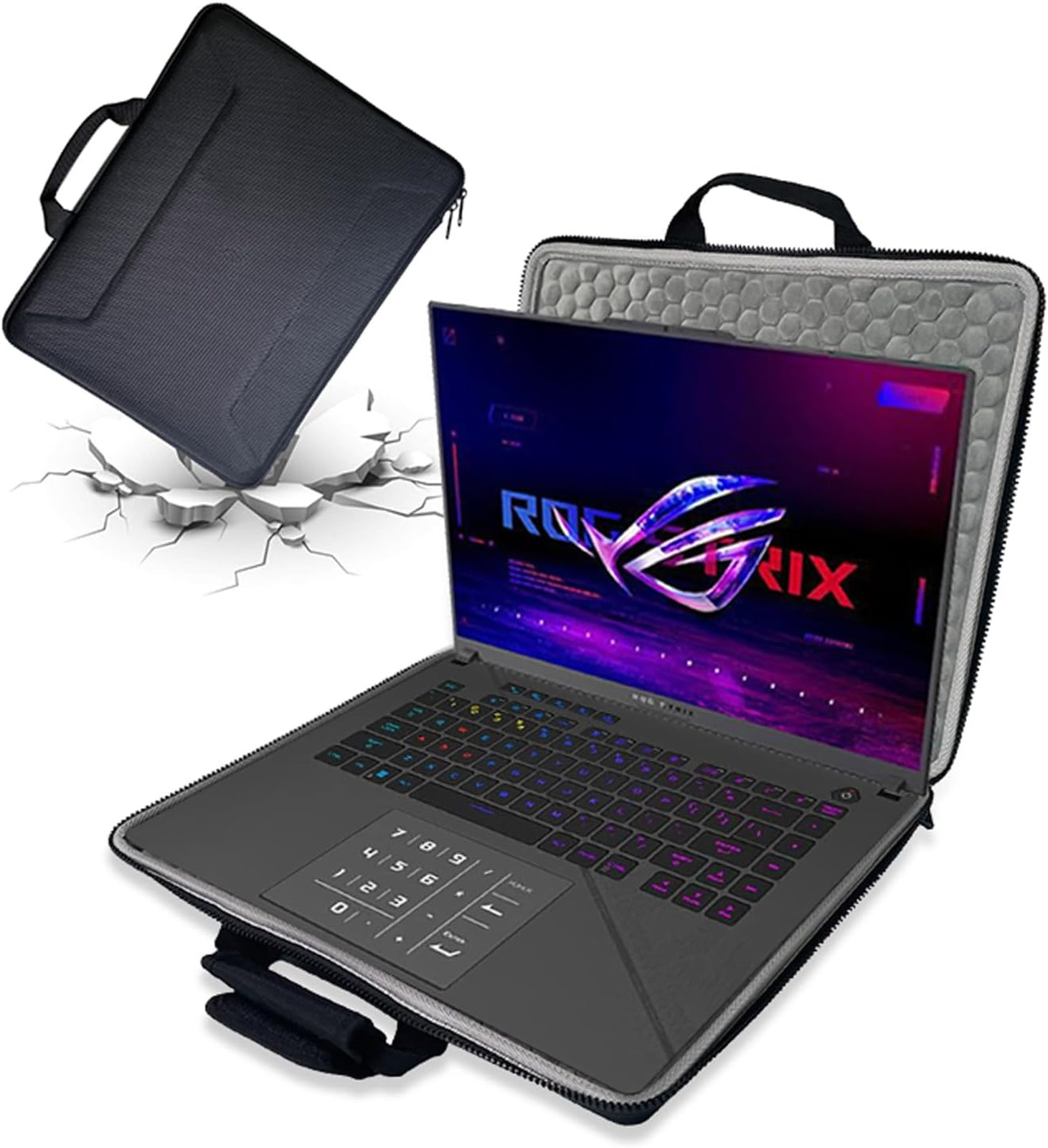 17-18 Inch Hard Gaming Laptop Sleeve for ASUS ROG Strix Scar 18 2025 Waterproof
