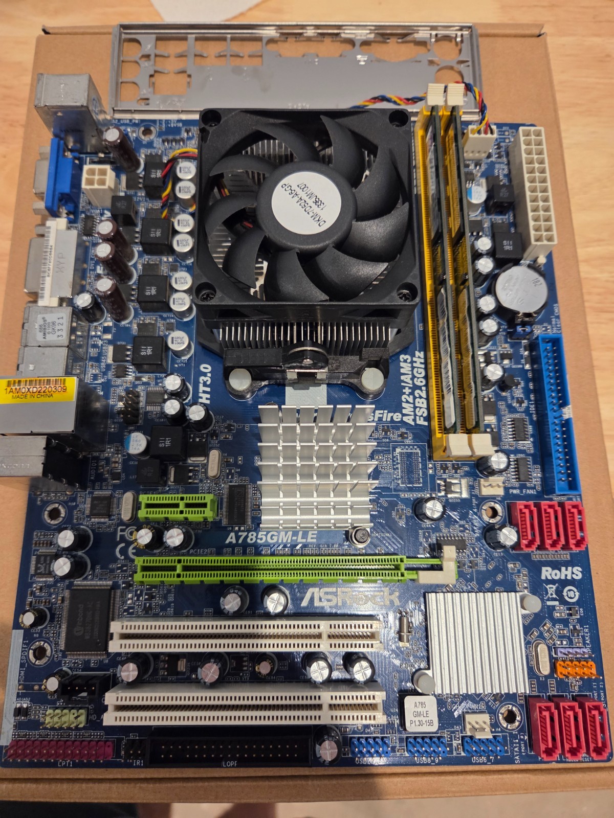 ASRock A785GM-LE AMD Motherboard + Sempron 145 + Kingston 4gb RAM