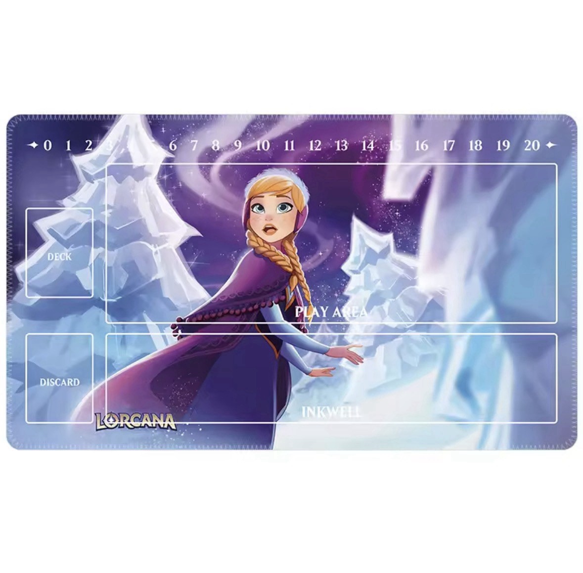 Disney Lorcana TCG Custom Playmat Frozen Princess Anna Keyboard Mousepad 24”