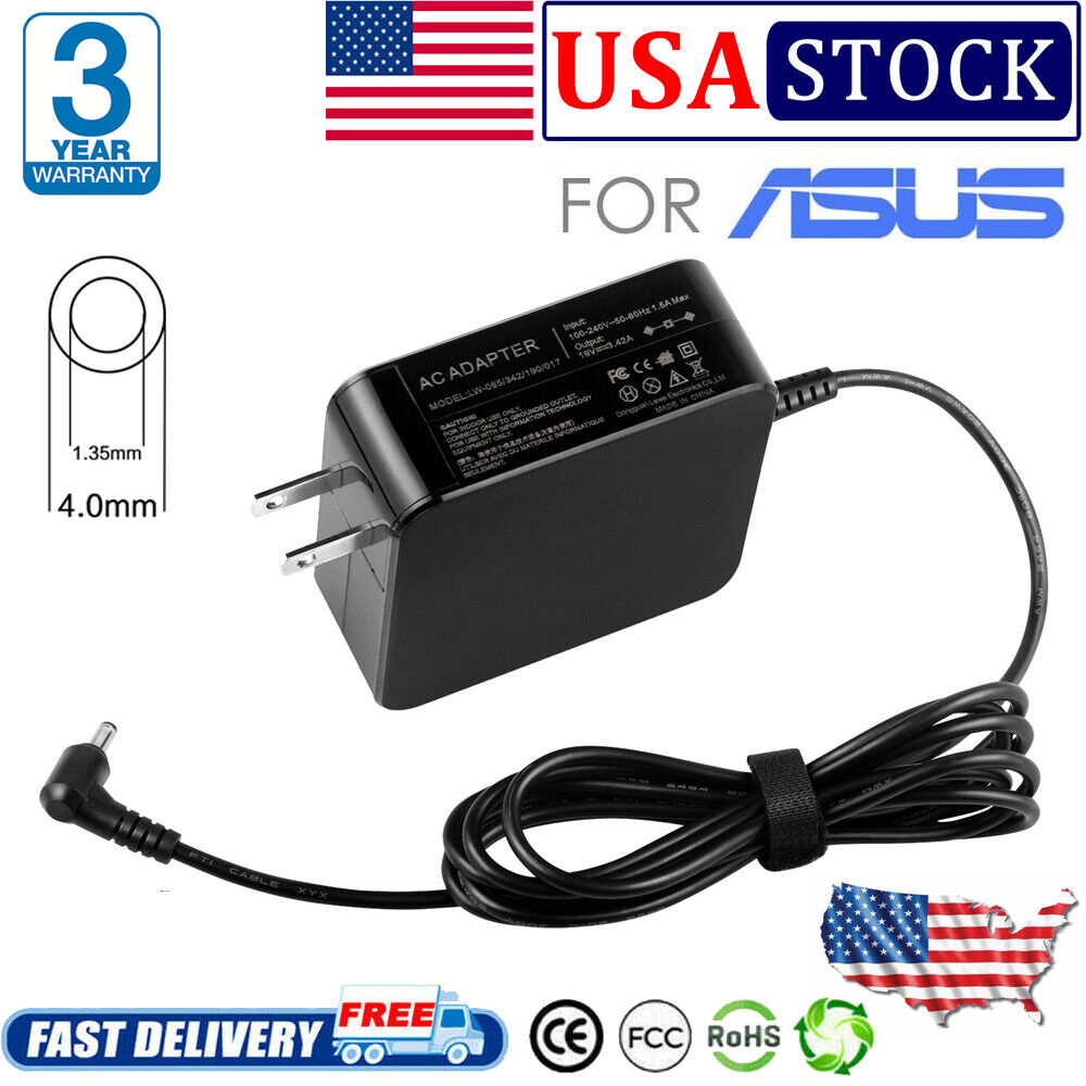 65W AC Power Adapter Charger for Asus VivoBook F512DA F512 F512D F510UA-AH51 US