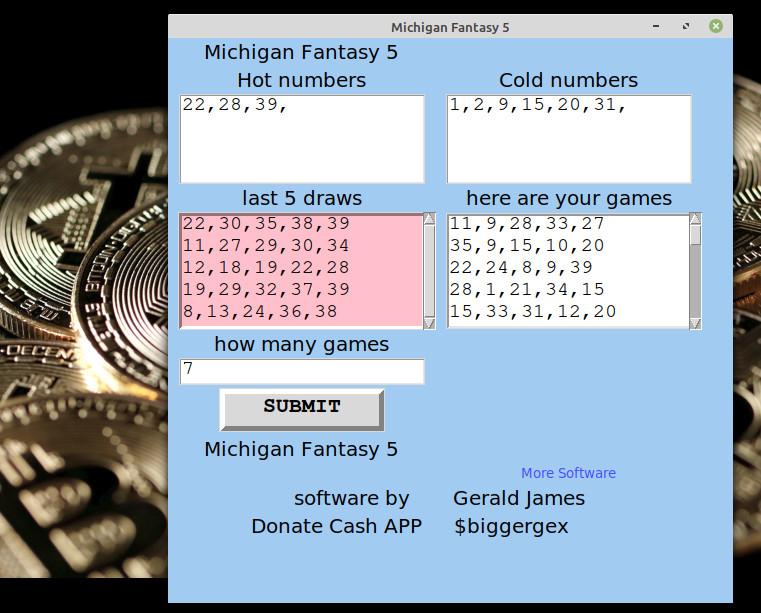 Michigan Lottery Pack pick 3&4, total 5  software DVD  for Windows 7 & 8 & 10