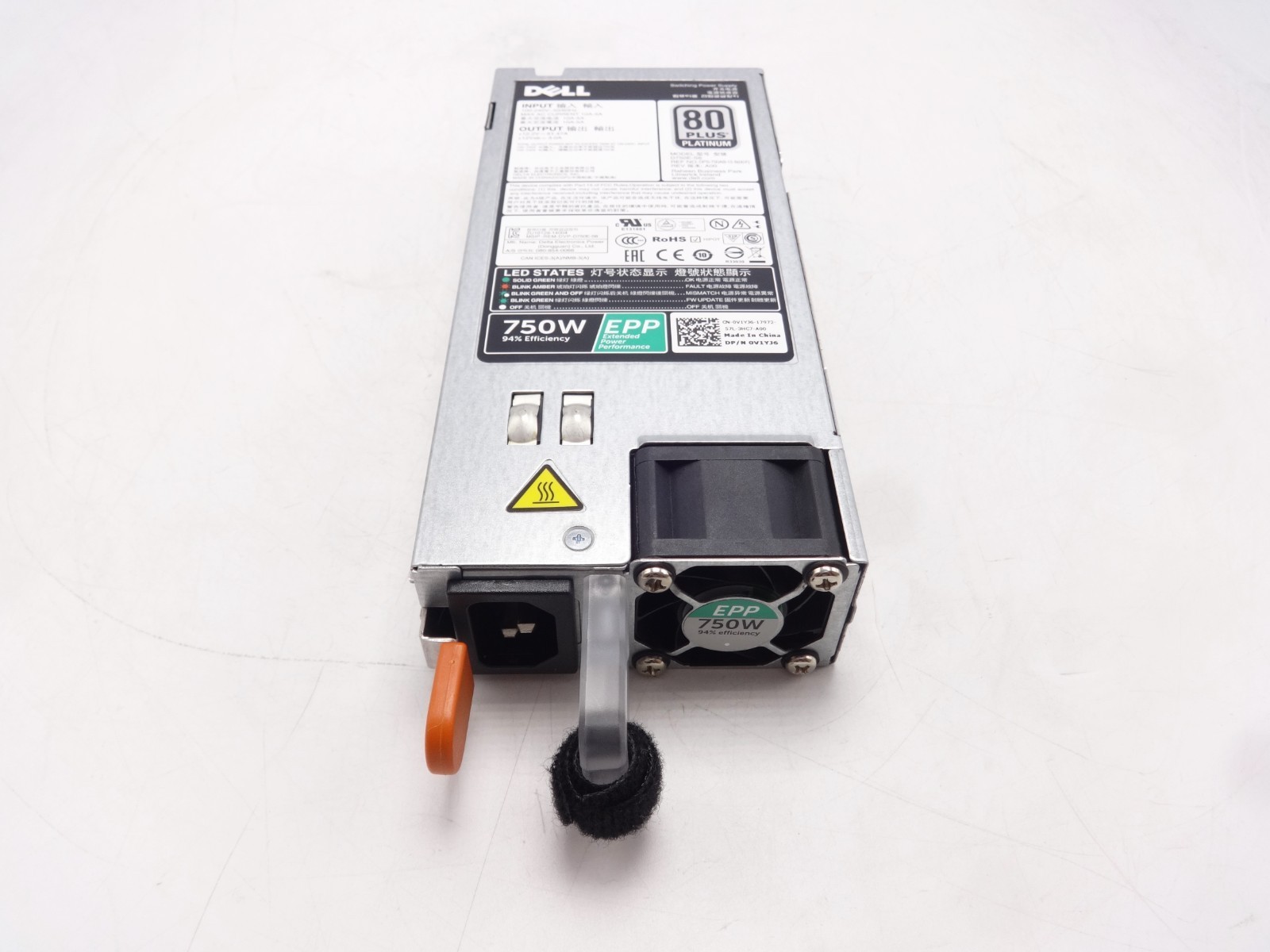 Dell V1YJ6 Poweredge R630 R730 R730XD T630 T640 750Watt Power Supply w60