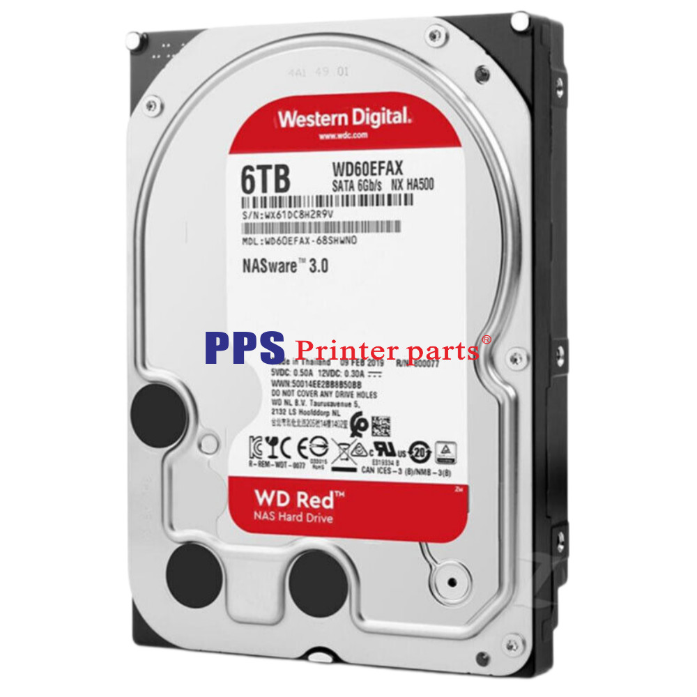 For Western Digital WD60EFAX 6TB 5400 RPM SATA 6Gbs 3.5" NAS Hard Disk Drive HDD