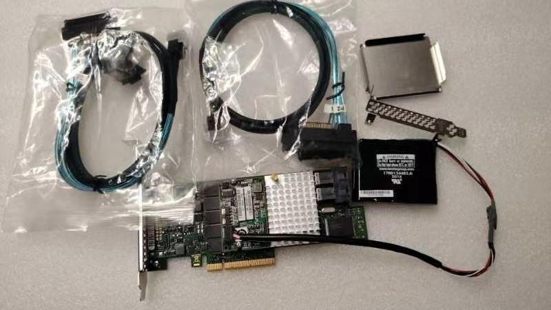 Fujitsu D3216-A13 LSI MegaRAID SAS 1GB 12GB =9361-8I raid card+BBU+2* 8643-sas