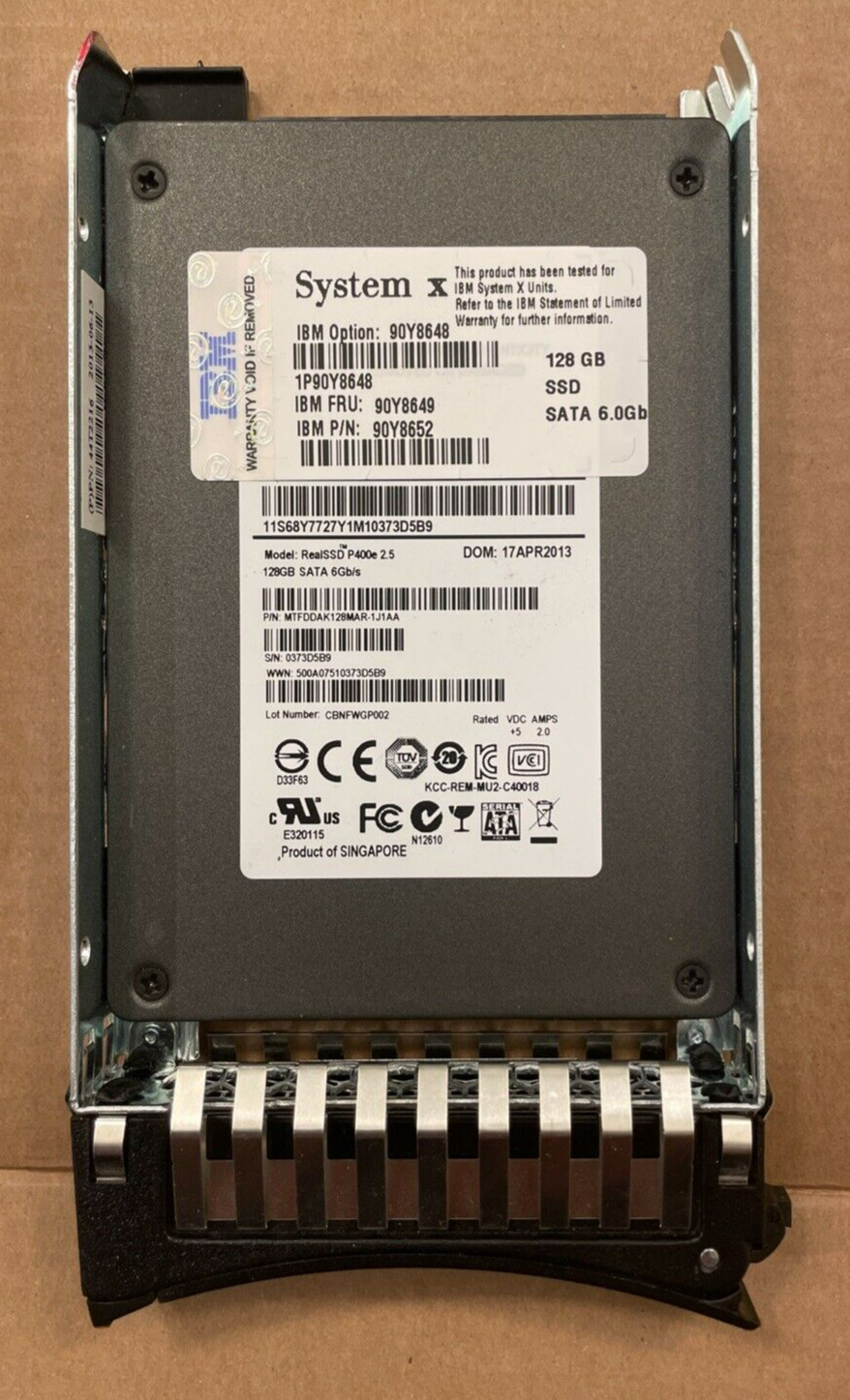 IBM 90Y8648 128GB SATA 6.0GB