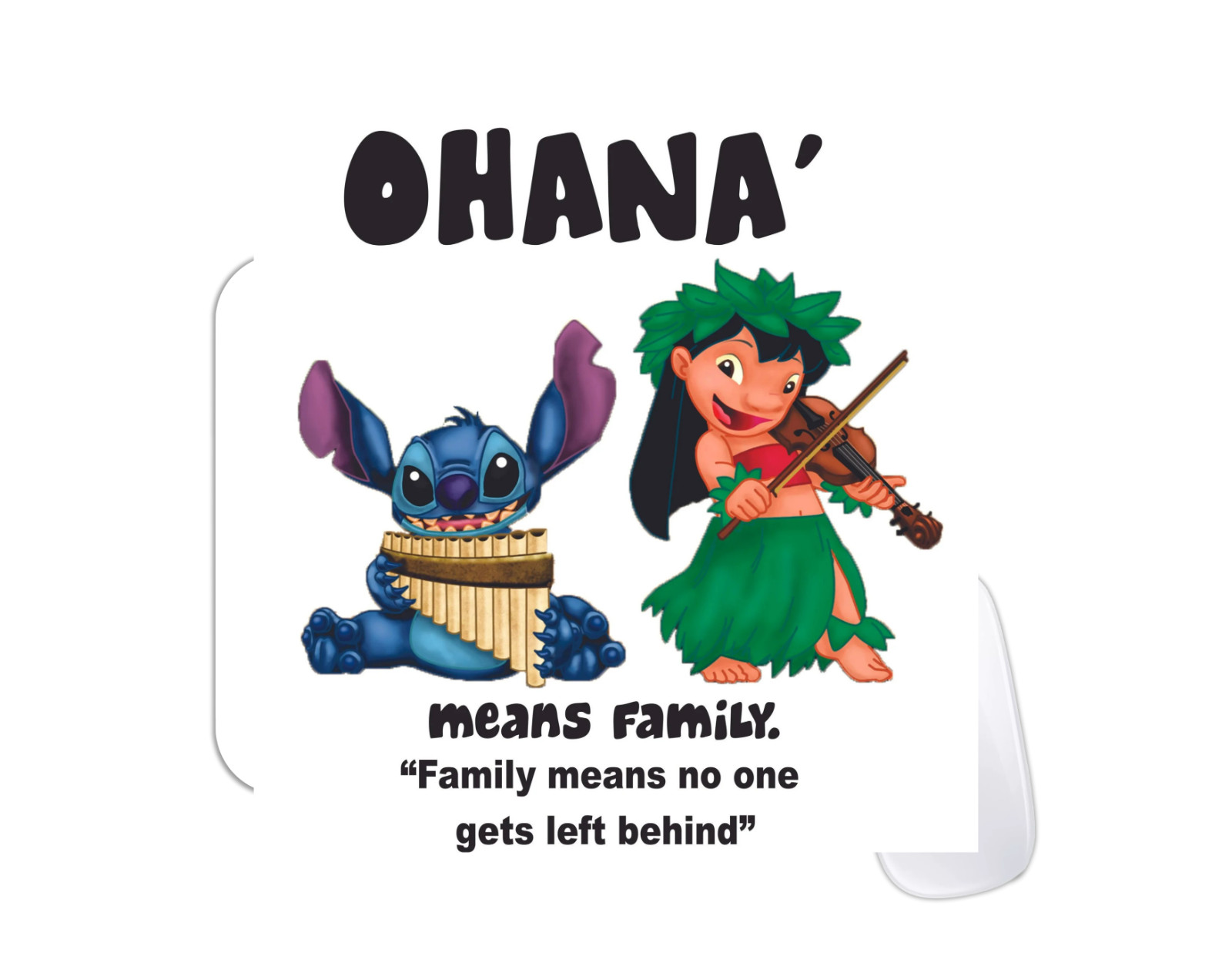 Island Family Ohana Quote Desk Mat Non-Slip Gaming Mouse Pad