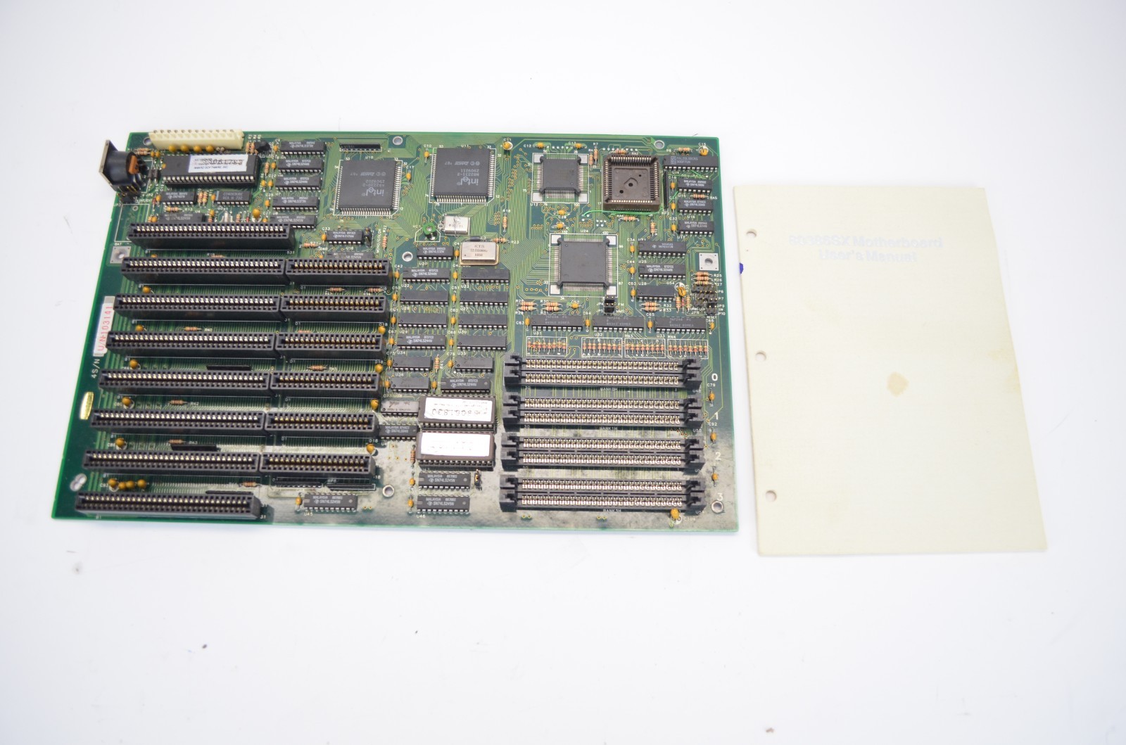 386 Unitron U-Tron Motherboard Intel NG80386SX-16 Mhz CPU 80386SX w/Manual