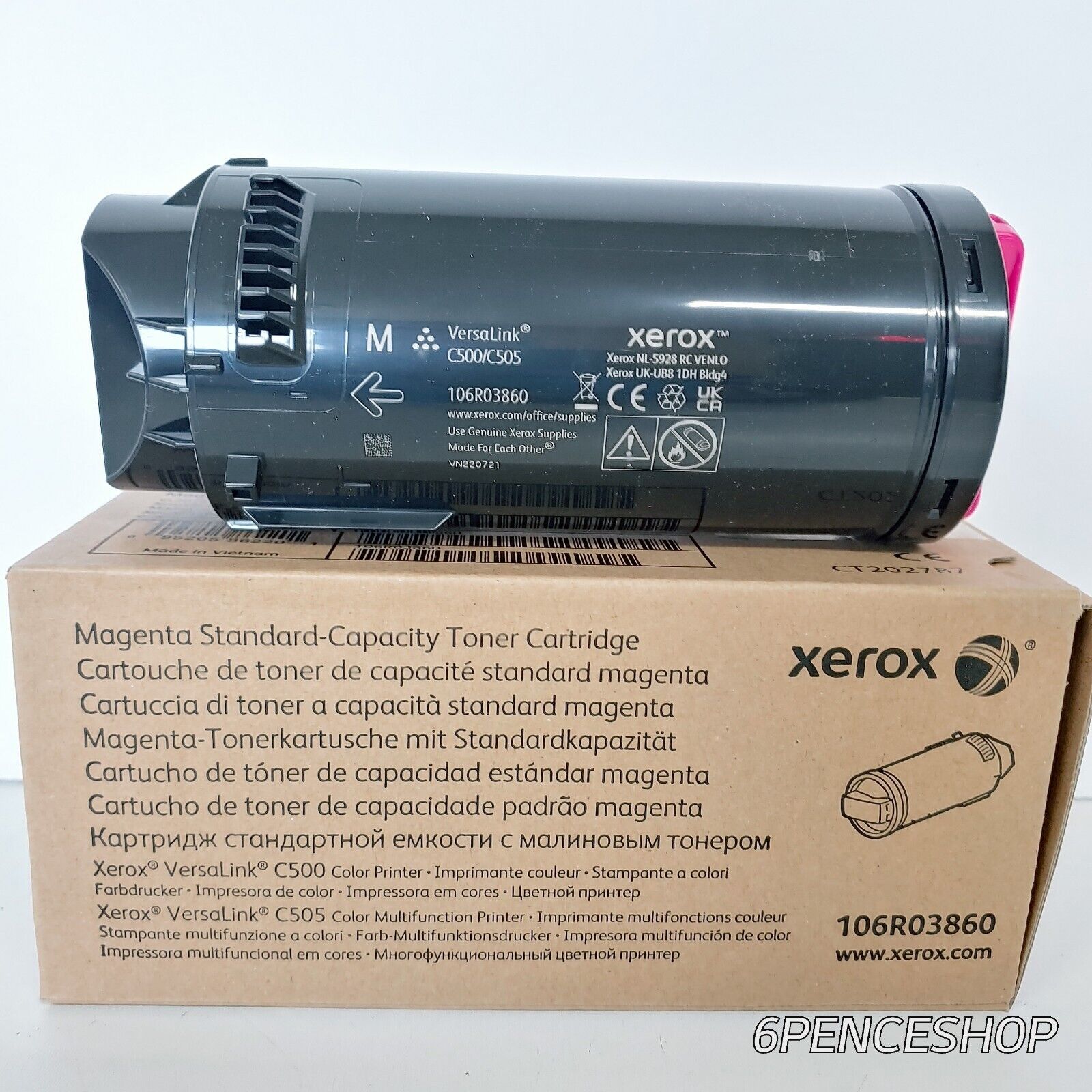 OB *Components are Clean* XEROX Geniune 106R03860 Magenta Toner Cartridge