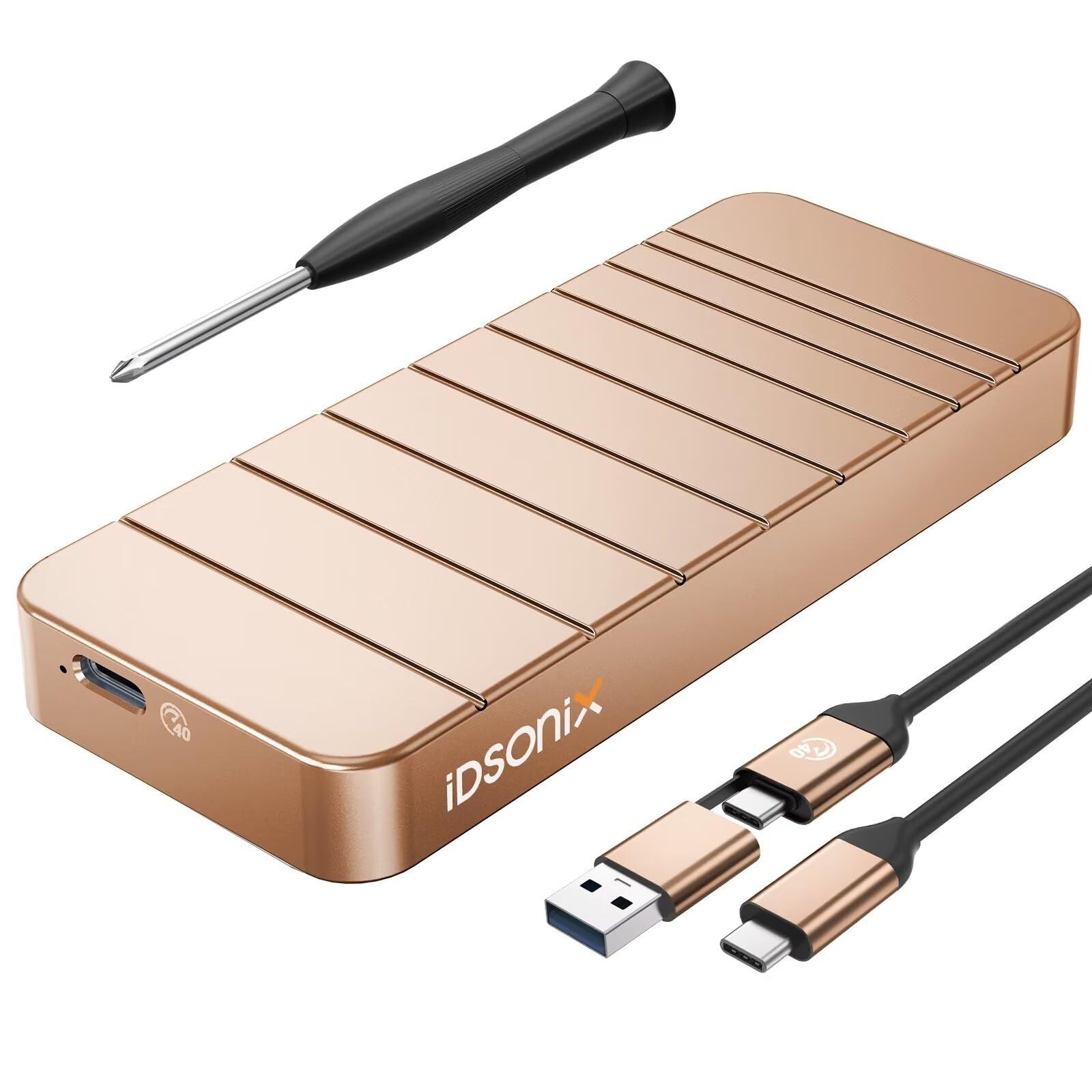 iDsonix 40Gbps M.2 NVMe PCIe SSD Enclosure Adapter[100% Aluminum], [PCIe 4.0]...