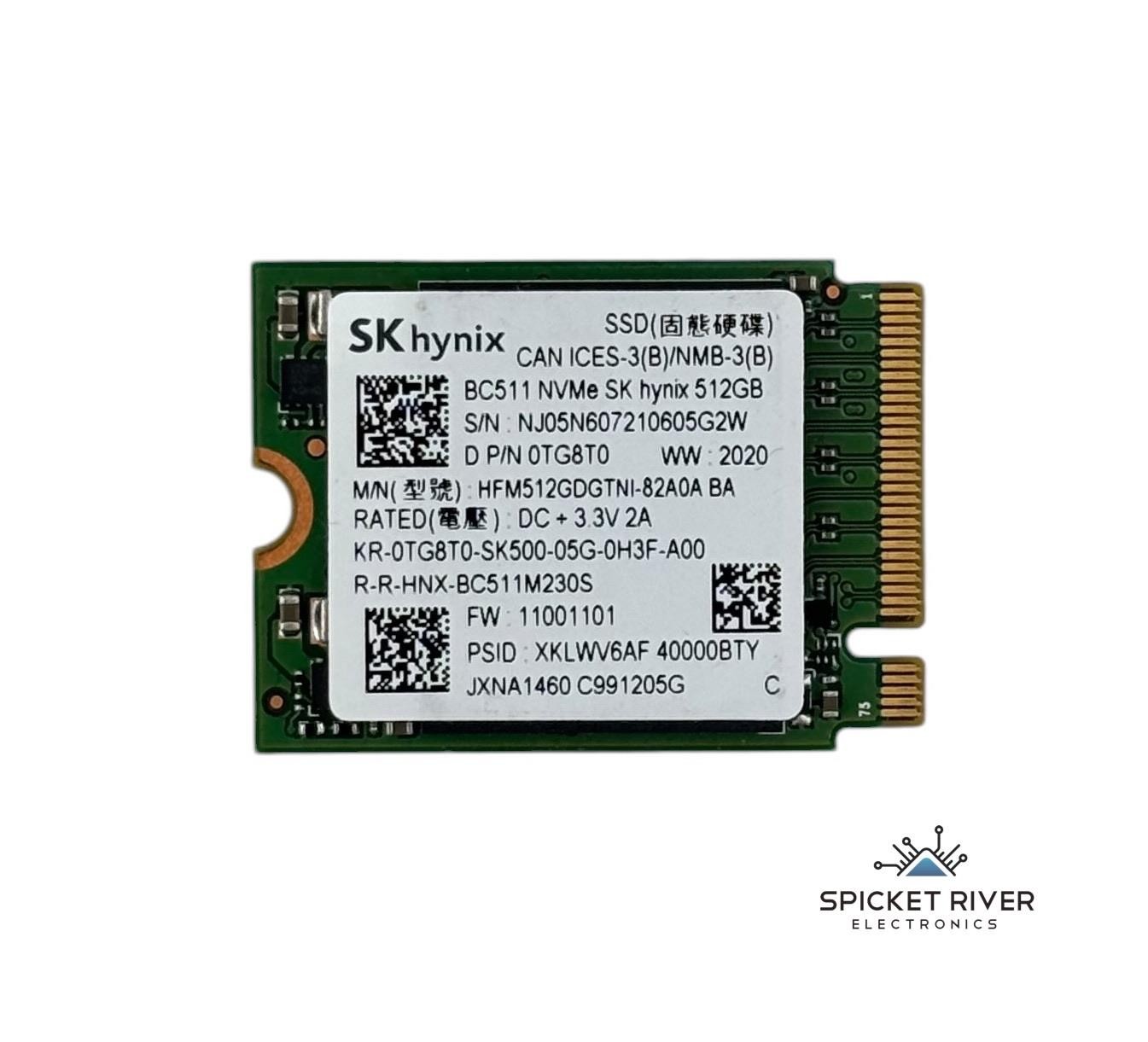 SK Hynix BC511 HFM512GDGTNI-82A0A 512GB M.2 2230 NVMe SSD Solid State Drive
