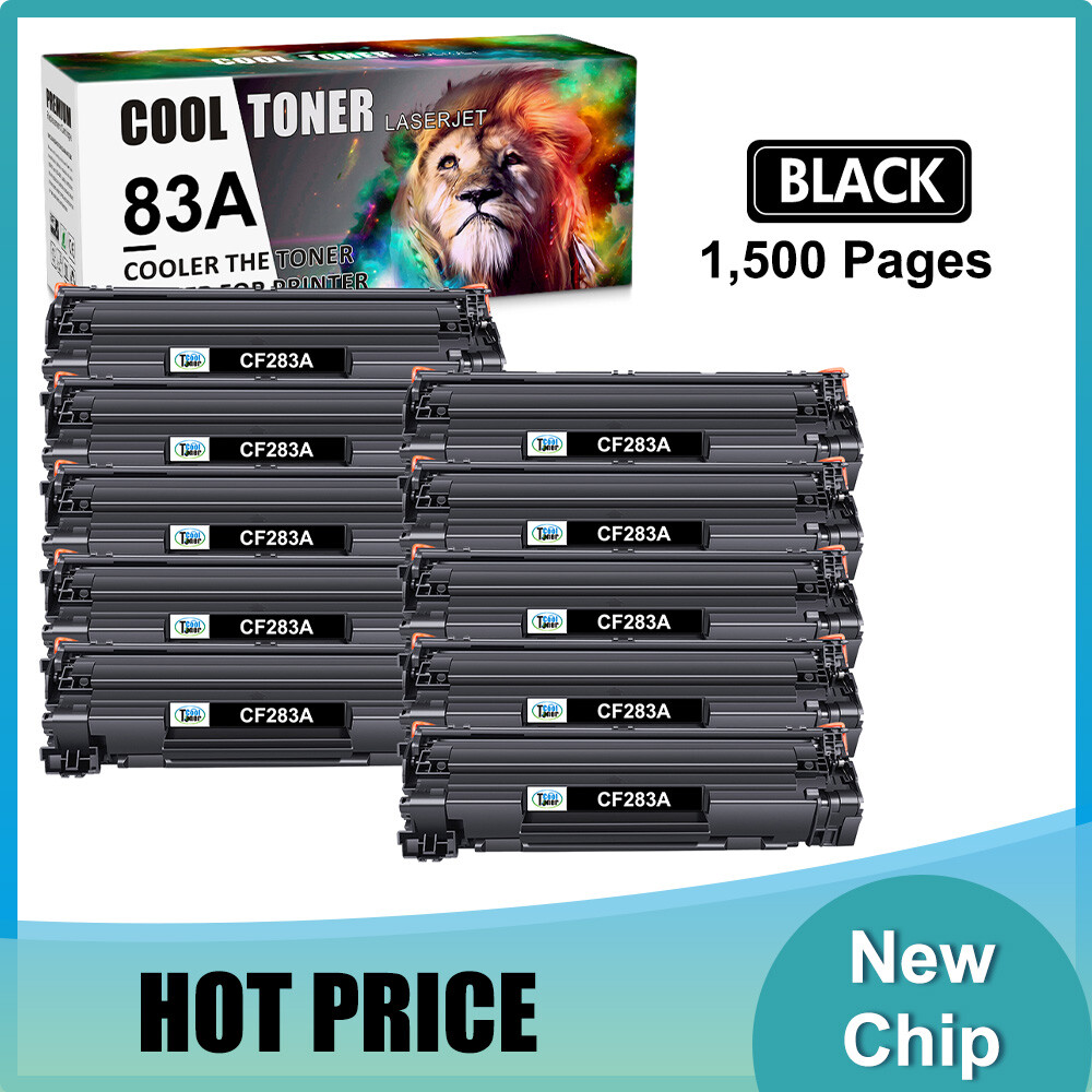 10 PK Black CF283A Toner For 83A HP LaserJet Pro MFP M225dn M225dw M127fw M127fn