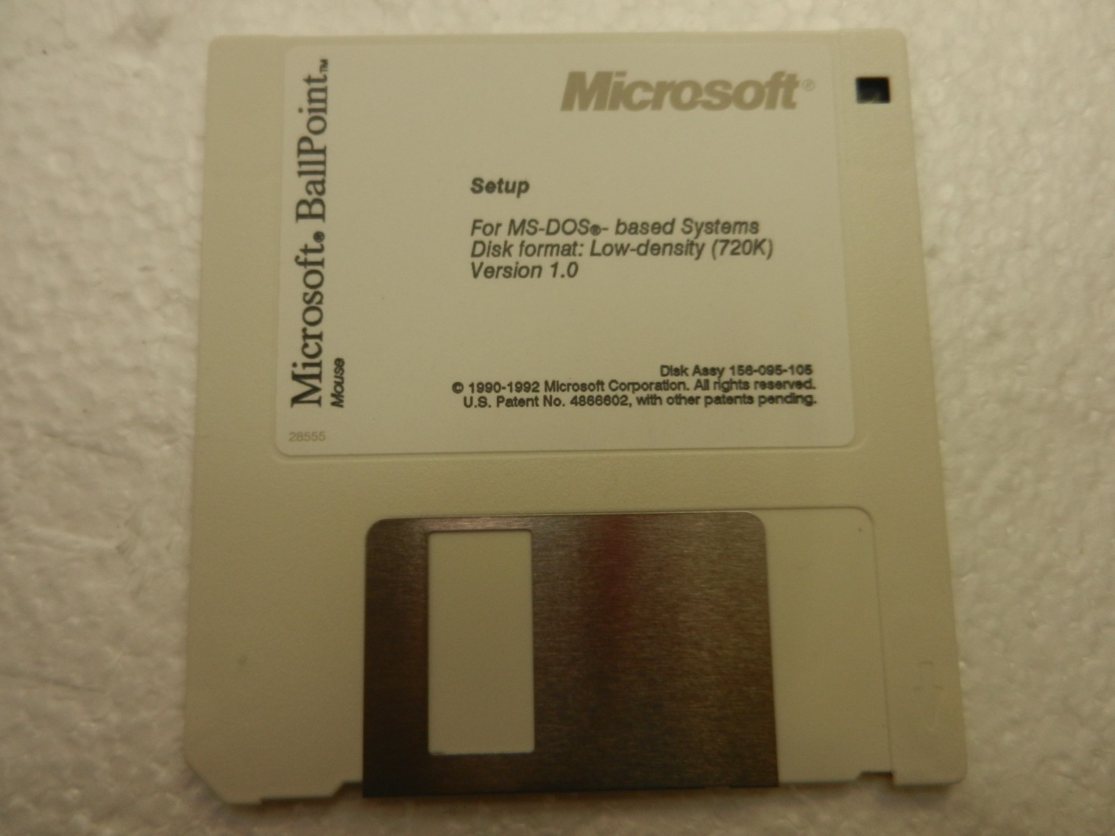 Vintage - Microsoft BallPoint Mouse SOFTWARE DRIVER Floppy DISK V1.0 MS-DOS OS/2