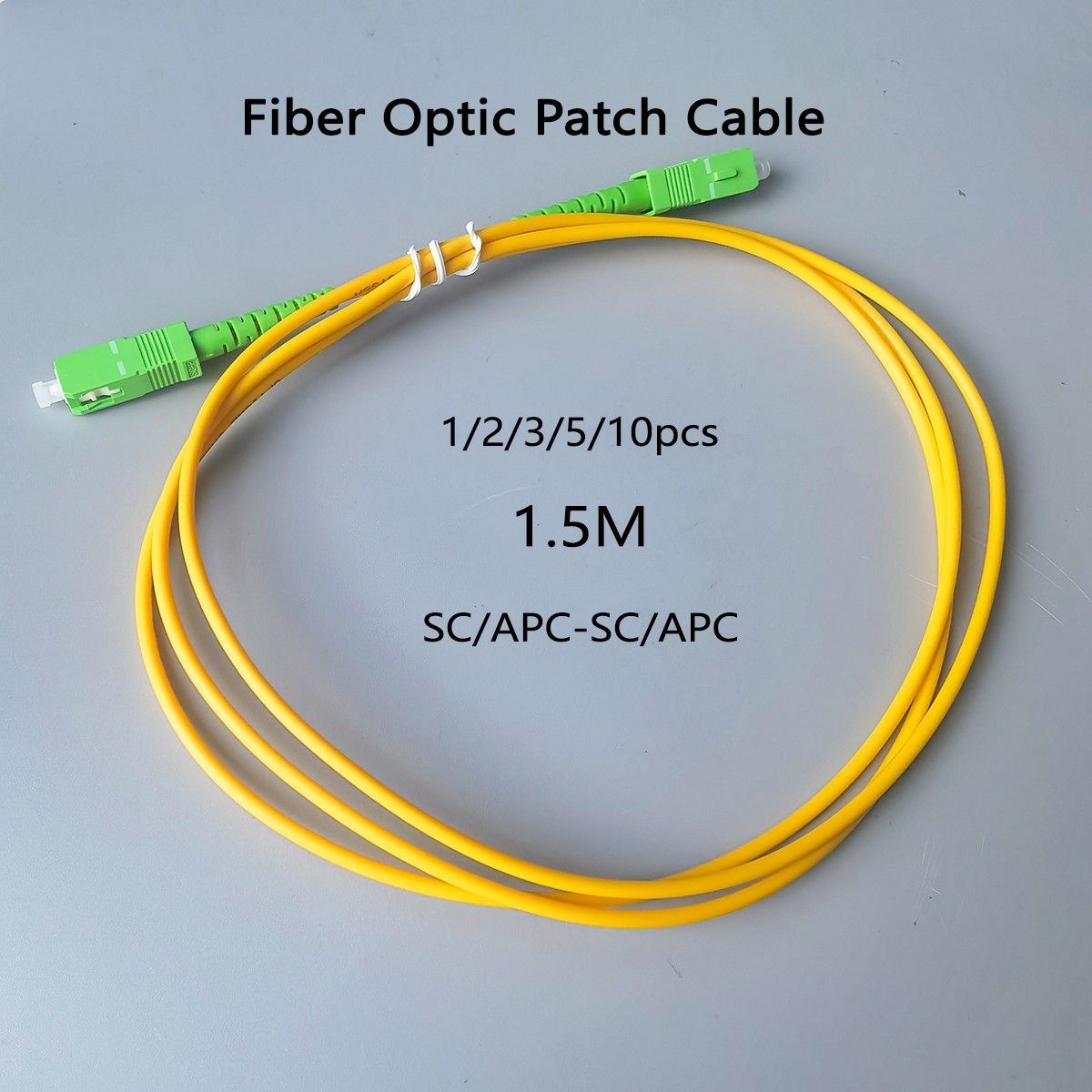 1/2/3/5/10pcs Fiber Optic Cable SC/APC-SC/APC 1.5M  Simplex Mode Indoor FTTH