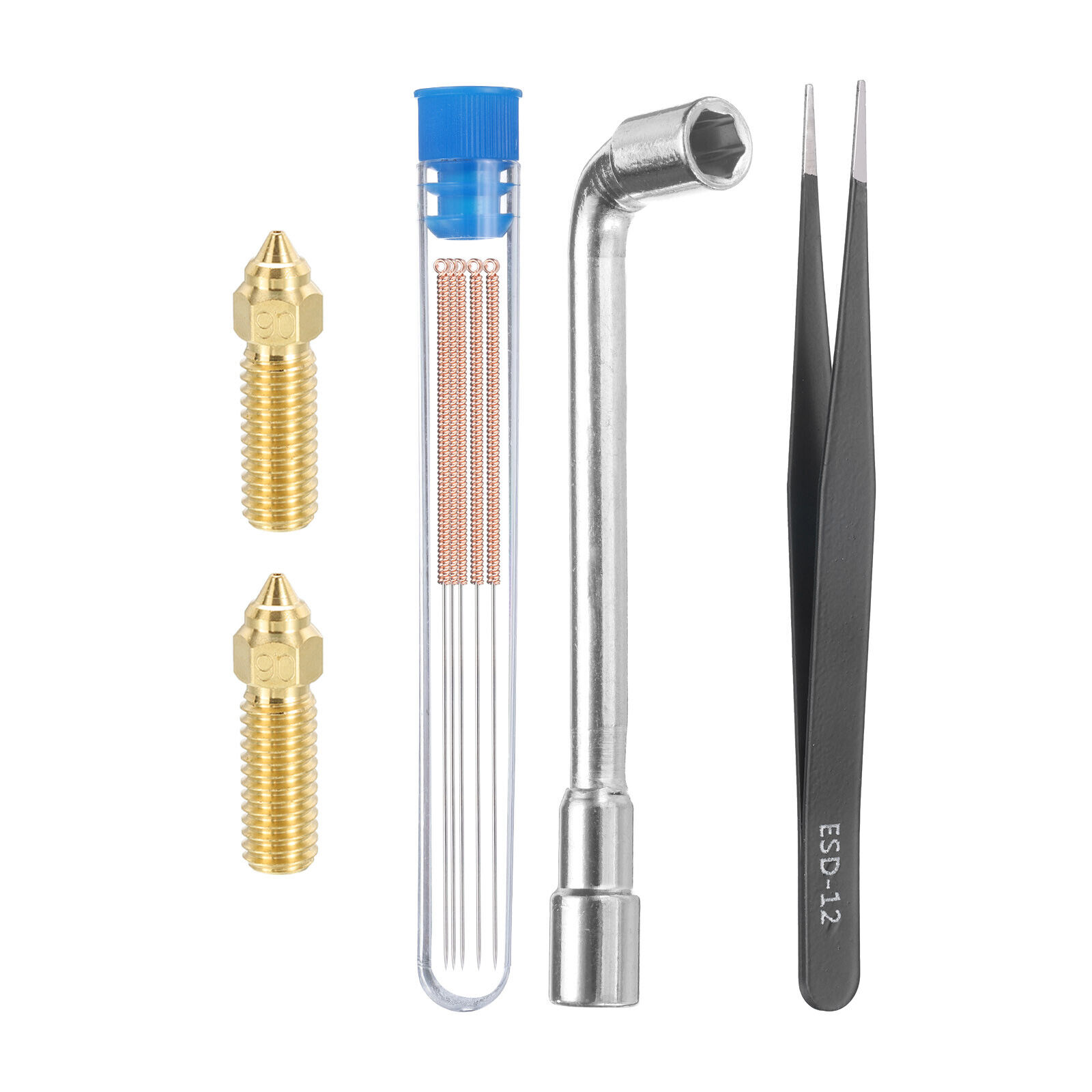 3D Nozzles Kit, 2pcs k1 Copper Alloy Nozzles 0.6mm, Nozzle Cleaning Needles