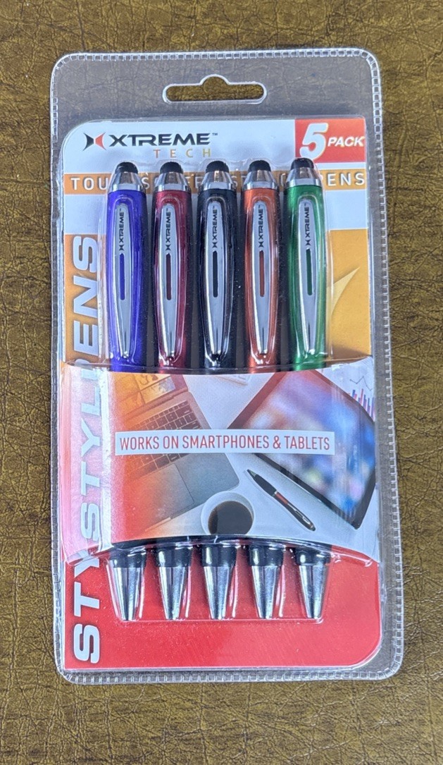 (NEW Xtreme Touchscreen Stylus Pens phone tablet multi-color freeship (1x5pk)
