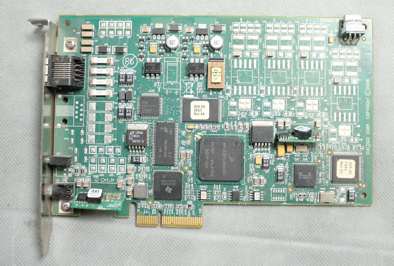 DIALOGIC BROOKTROUT TR1034+E2-2L HALF 901-013-01/80102901 PCIe VOICE/FAX CARD