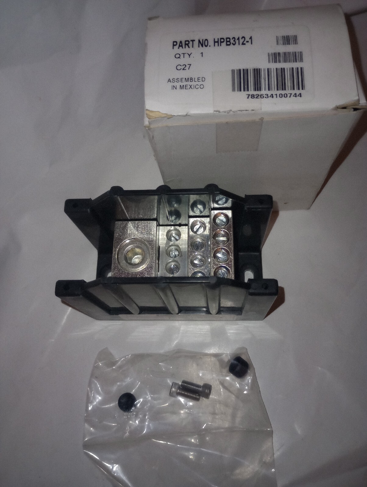 NEW GENUINE EDISON HPB312-1 POWER DISTRIBUTION BLOCK 310A-600V