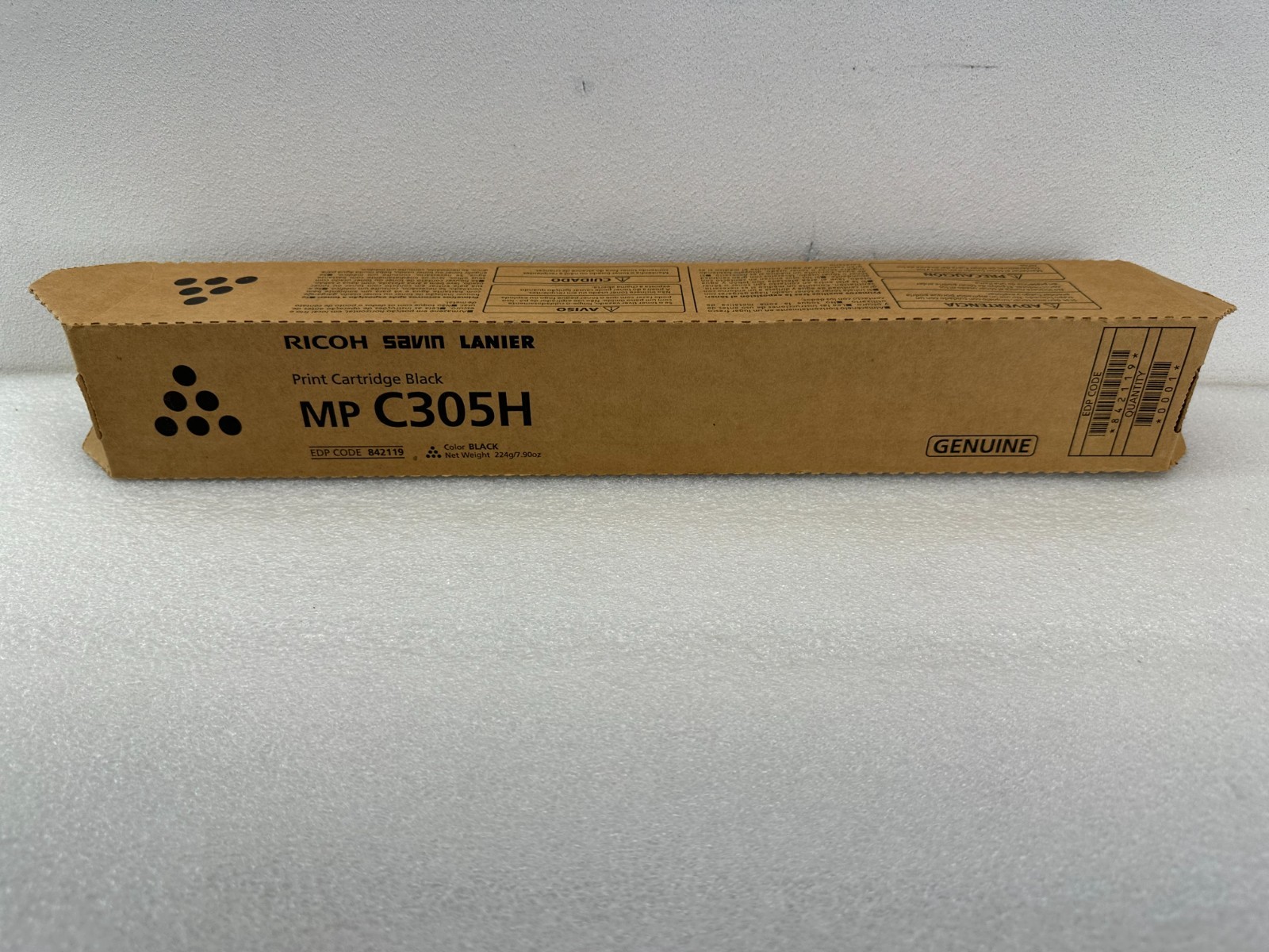 NEW Genuine Ricoh Savin Lanier 842119 MP C305H Black Toner Cartridge SEALED