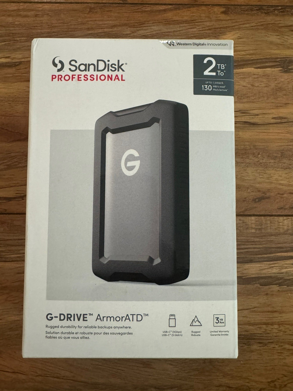 G-DRIVE - ArmorATD 2TB External USB-C Portable Hard Drive - Space Gray