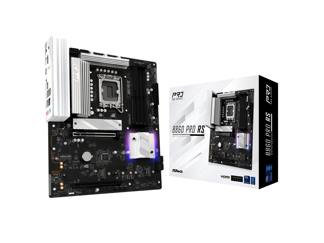 ASRock B860 Pro RS LGA 1851 Intel B860 SATA 6Gb/s DDR5 Intel Core Ultra ATX