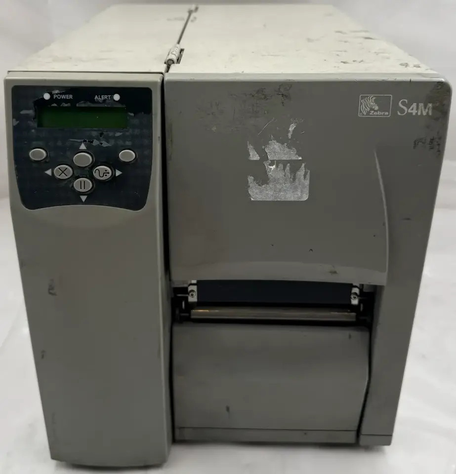 ZEBRA S4M S4M00-2001-0200T INDUSTRIAL STRIPE THERMAL TRANSFER LABEL PRINTER