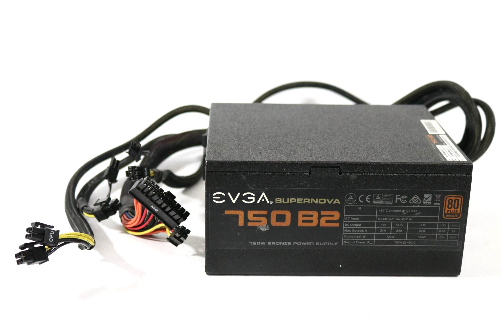 EVGA SuperNOVA 750 B2 80+ BRONZE 750W Semi Modular 110-B2-0750 AC Power Supply