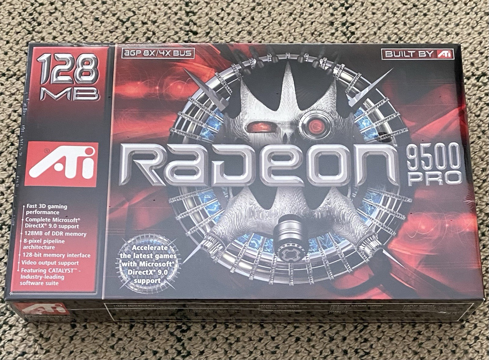 VINTAGE ATI Radeon 9500 Pro 128MB AGP Graphics Card FACTORY SEALED NEW NIB RARE