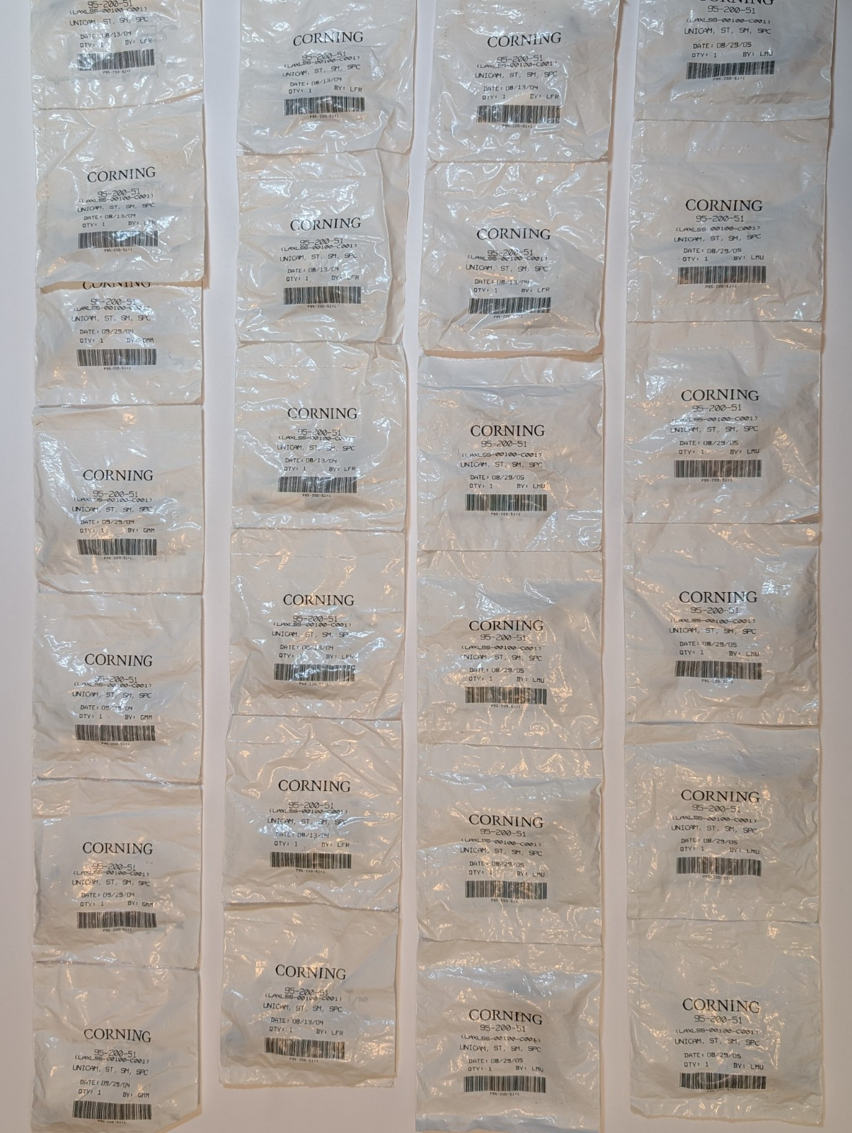 **NOS** (LOT OF 25) Corning 95-200-51 Unicam Connector Pretium ST SM OS2