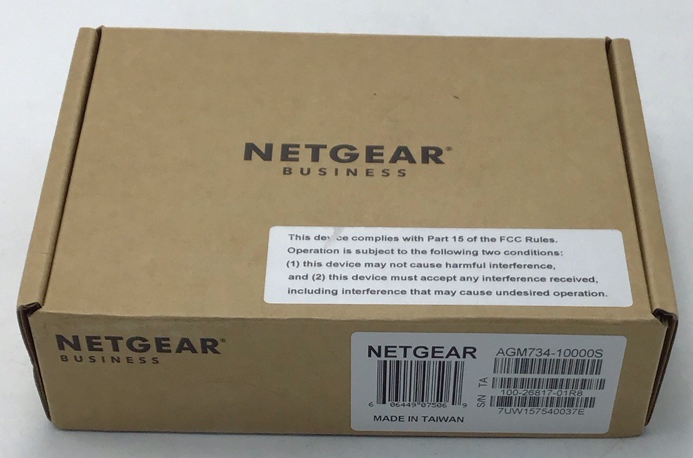 Lot of 2 Netgear AGM734 ProSafe 1000BASE-T RJ-45 Copper SFP Transceiver Module