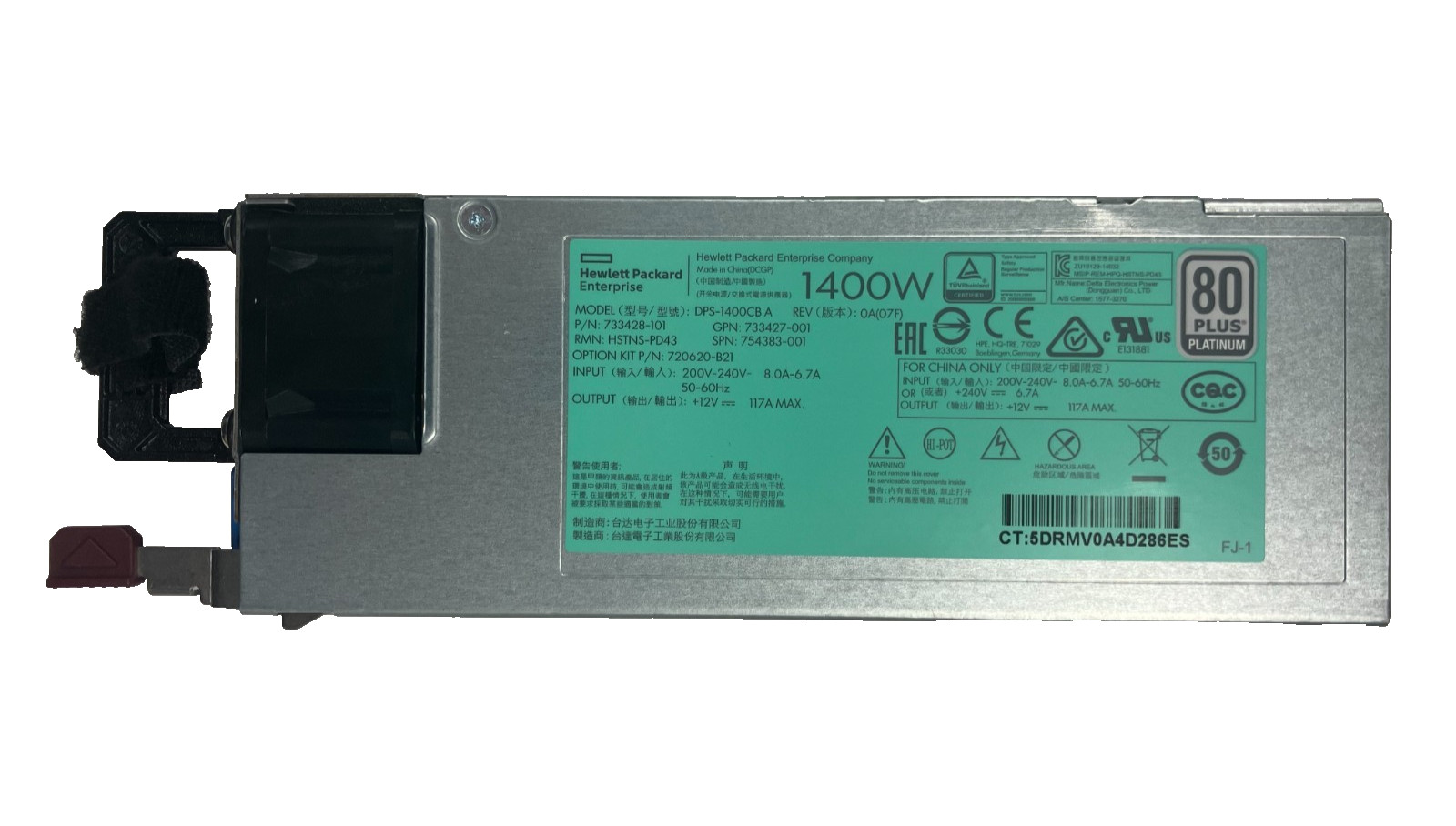 HPE Gen 9 HSTNS-PD43 1400W DPS-1400CB A POWER SUPPLY
