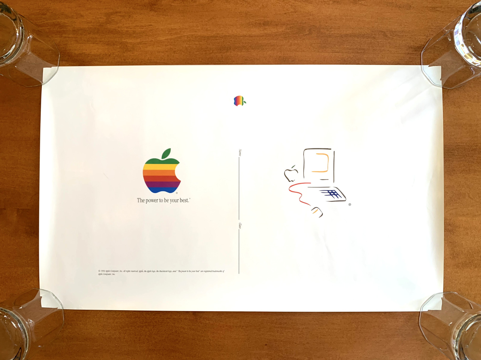RARE Vintage 1992 Apple Computer Macintosh Picasso Textbook Cover Rainbow Mac
