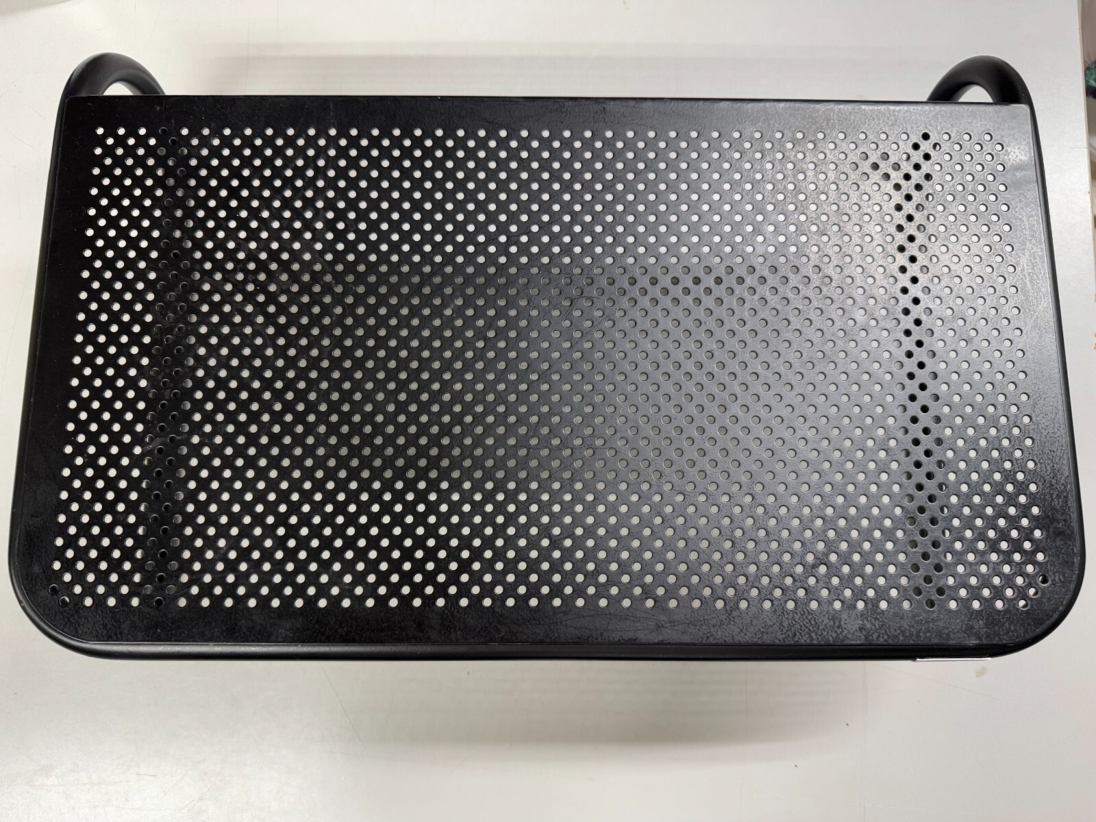 Vintage ALLSOP Metal Art Jr. Black Metal Computer Monitor Stand 14.5 x 11 x 4in