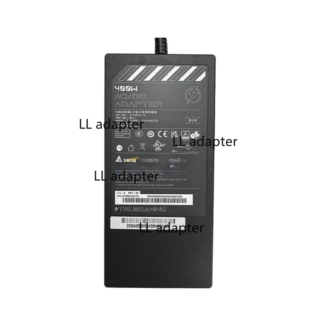 MSI Original 400W Raider 18 HX AI A2XWHG-437US Power Supply Adapter 20V 20.0A