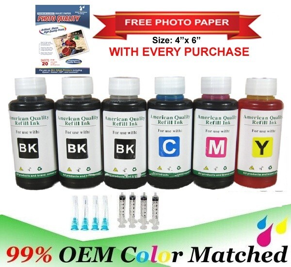 VC 600ml refill ink for HP Canon Brother Dell and all others, Extra black