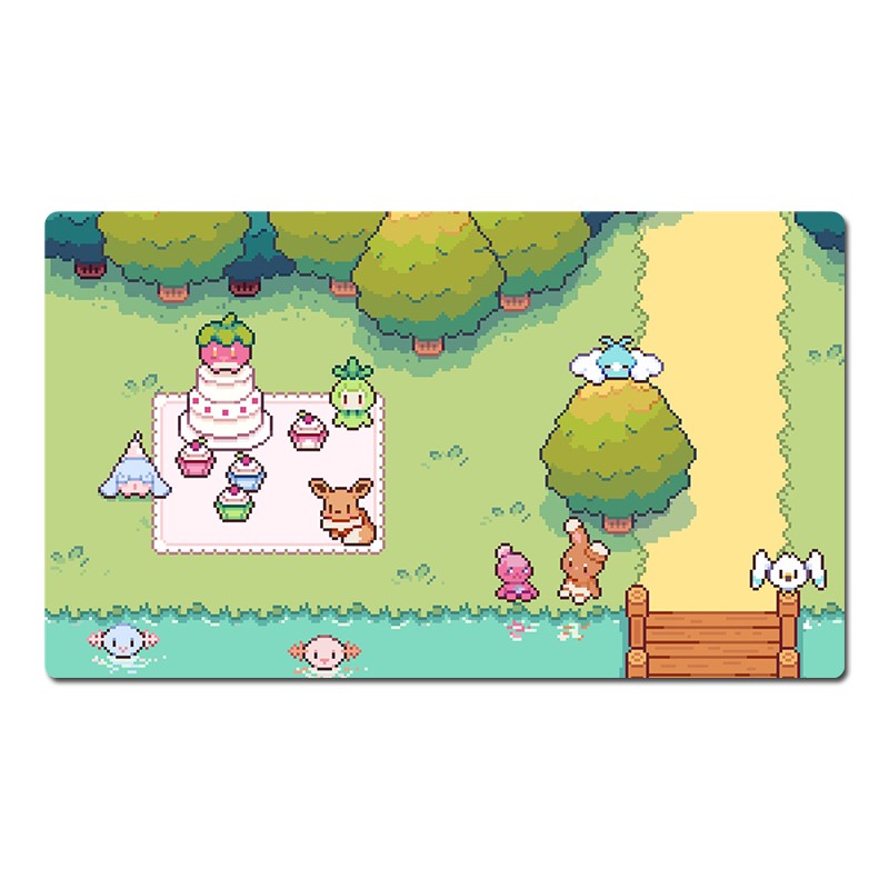 Cute Eevee Wooper Board Game Pokemon Table Playmat TCG CCG Mat Pad Mousepad