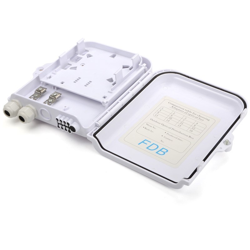 2 in 8 Out Waterproof Fiber Junction Box Pre-Loaded 1x8 SC/UPC PLC Splitter IP65