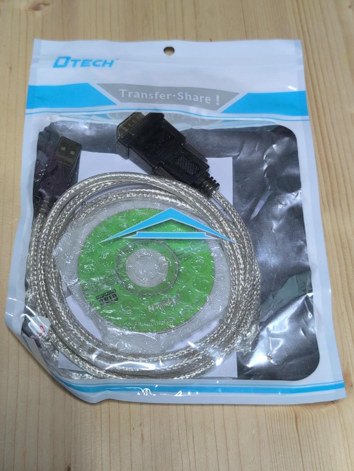 DTech Serial Cable to USB Adapter DB9 Male RS232 Port Supports Windows Mac Linux