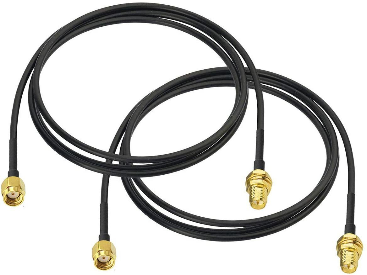 WiFi Antenna Extension Coaxial Cable 1m (2-Pack) for WiFi Router Security Camera