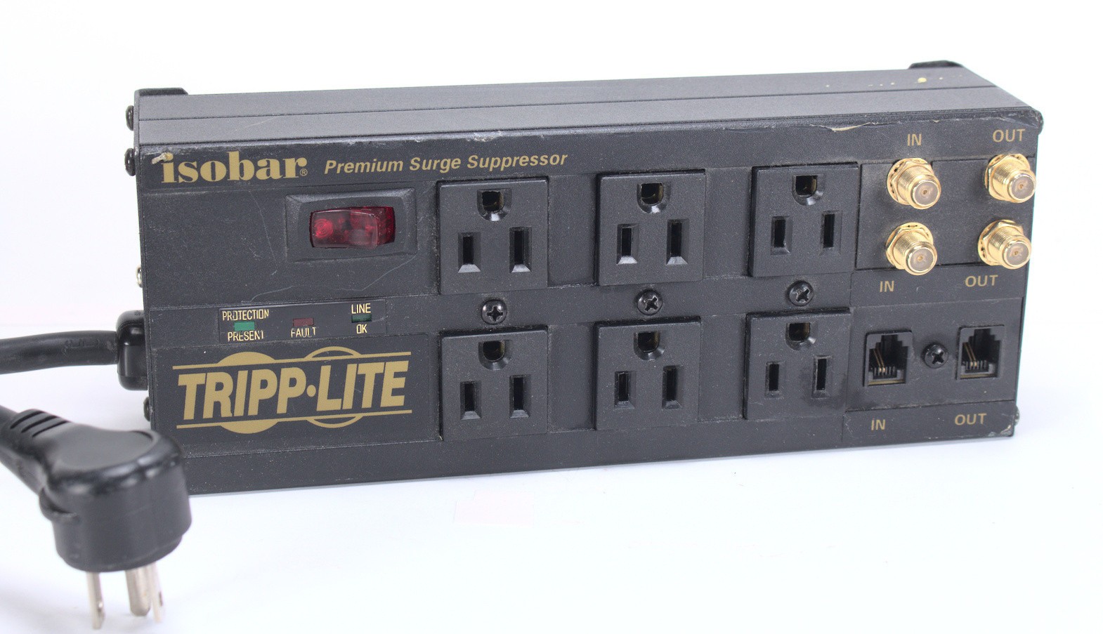 Isobar Premium Surge Suppresor Tripp Lite Power Protection 6 Outlets ISOBAR6DBS
