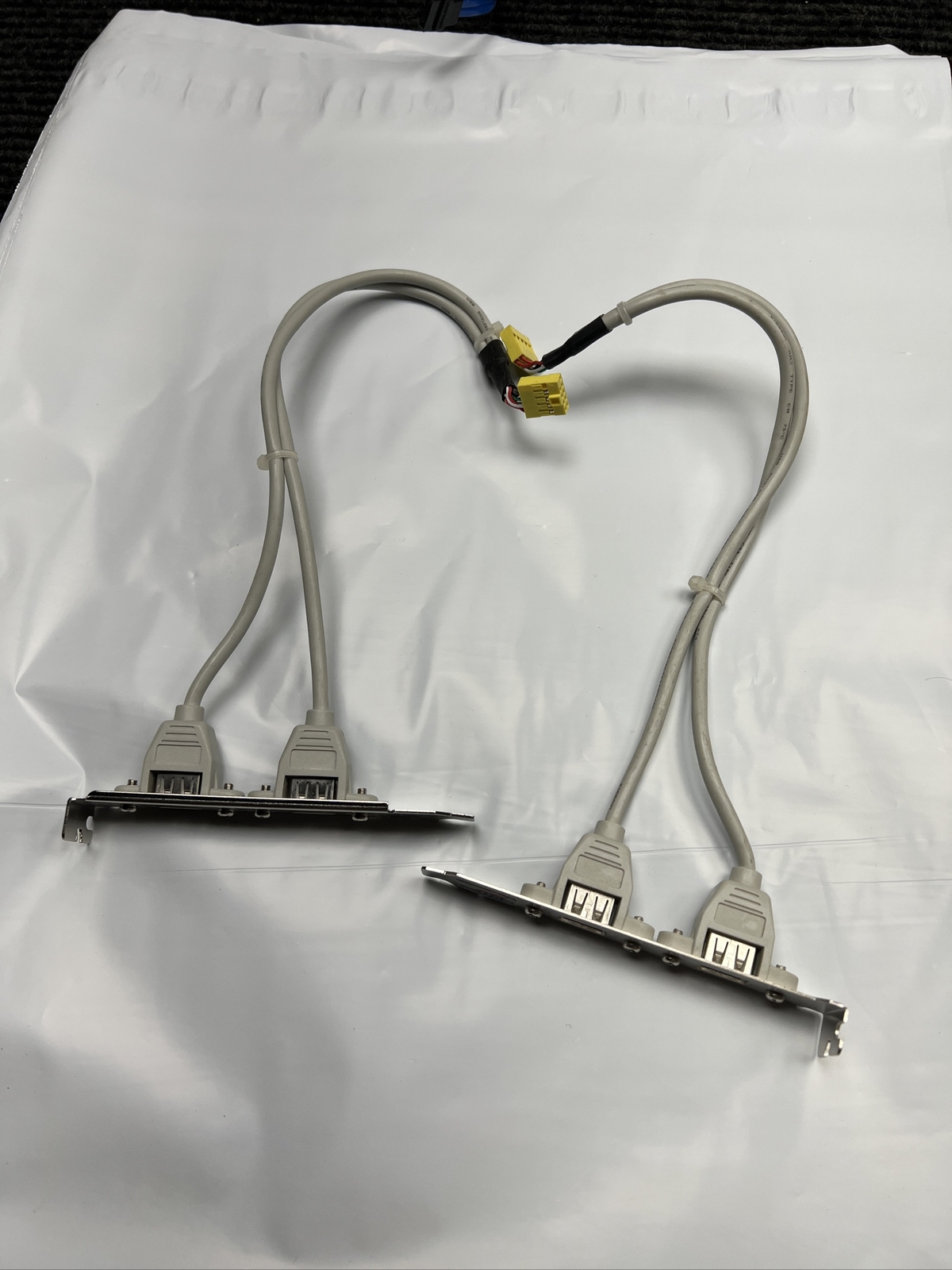 Used Lot of 2 USB Shielded High Speed Cable 2.0 28AWG/2C+24AWG/2C E188601