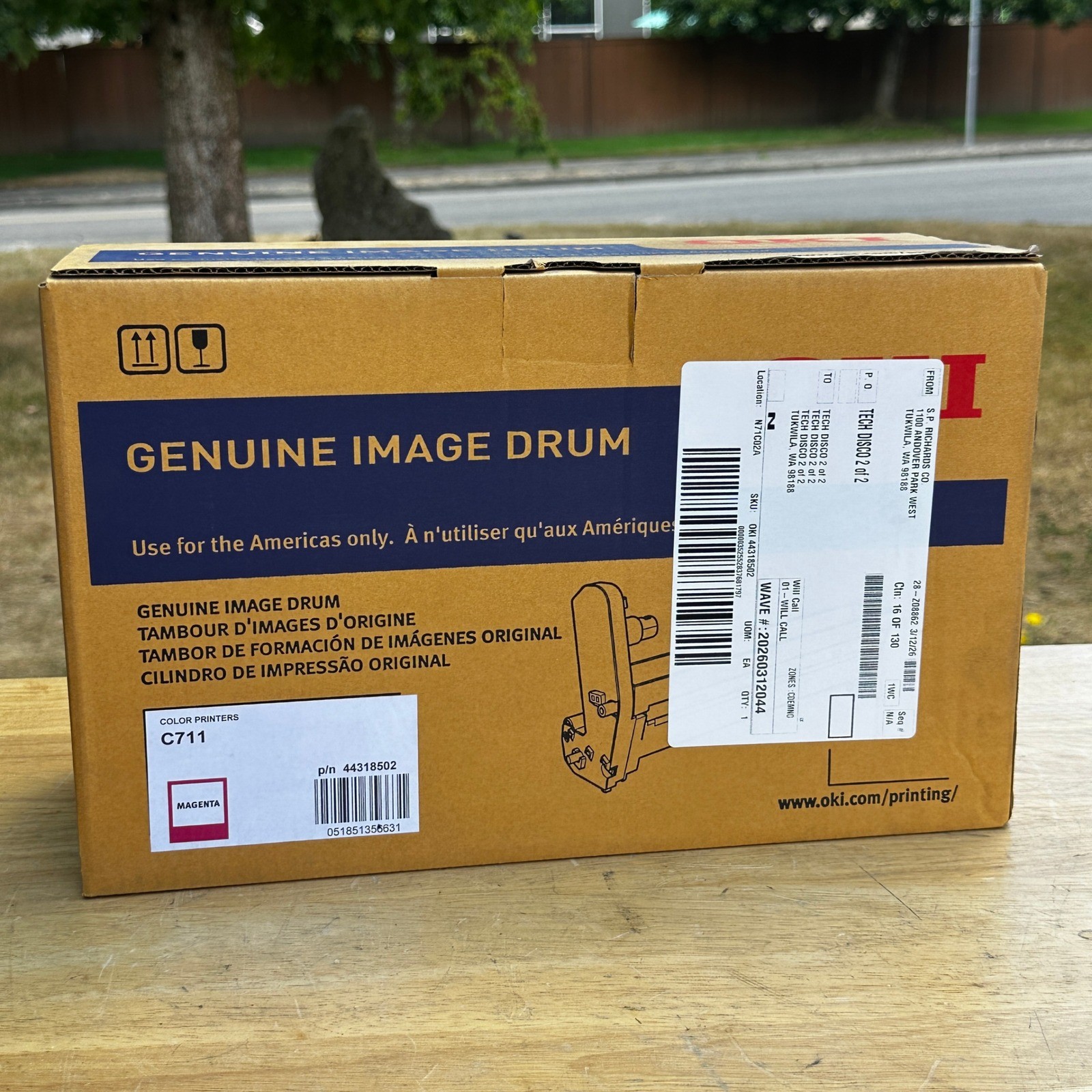 OKI Genuine Magenta Image Drum 44318502 for C711 Color Printer
