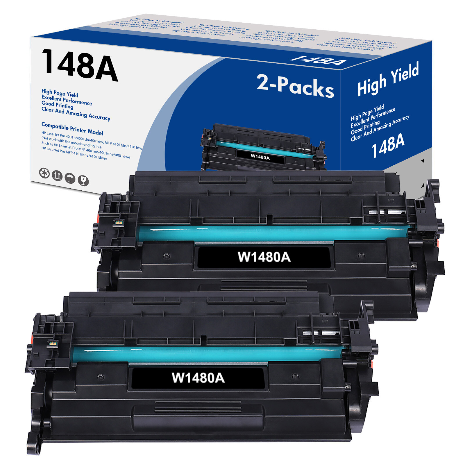 [NO CHIP]W1480A Toner Cartridge for HP LaserJet Pro 4001dn 4001n MFP 4101fdw LOT